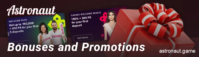 Receive welcome bonuses in casino apps with Astronaut