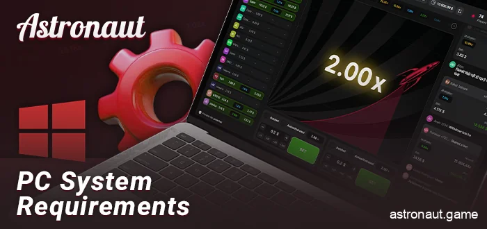 Requirements for Astronaut crash game application on a PC