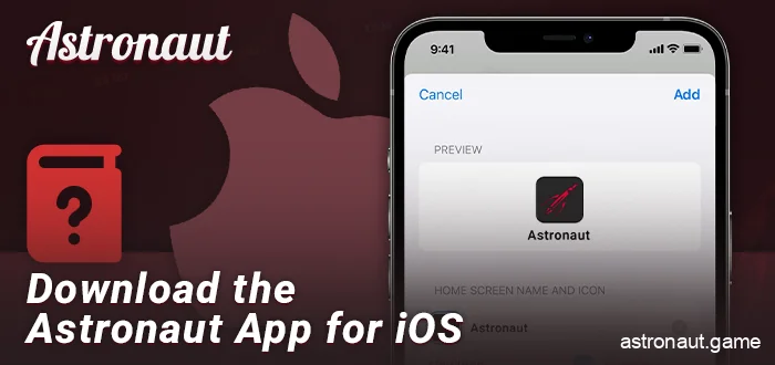 Instructions for installing the Astronaut app on an iPhone