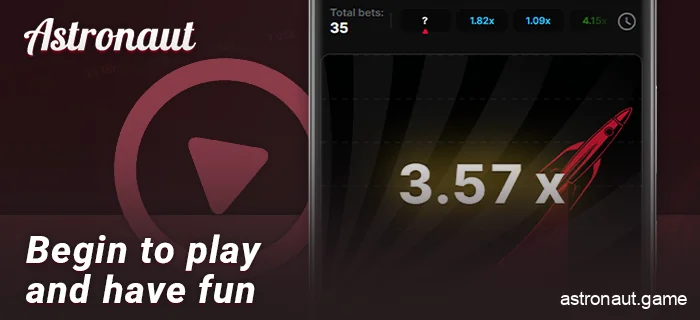 Start playing Astronaut via the casino app