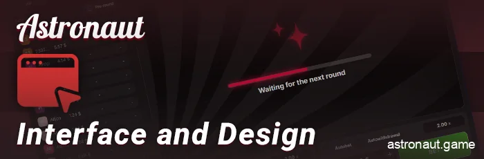 Modern design of the Astronaut crash game