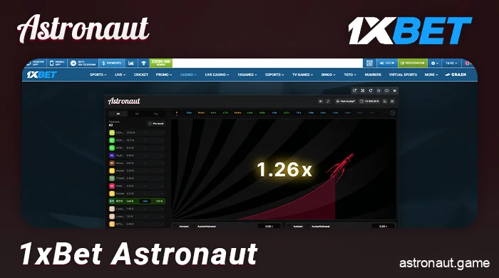 About 1xBet Casino with the Astronaut crash game