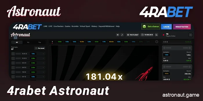 Play Astronaut online at 4Rabet Casino