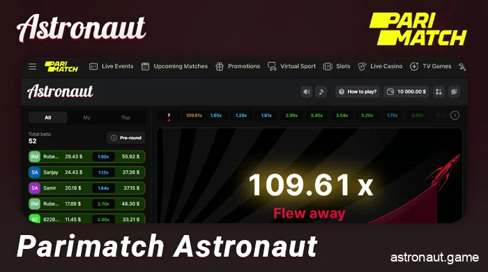 About Parimatch Casino for online gaming Astronaut